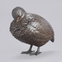 Japanese pair of bronze quails