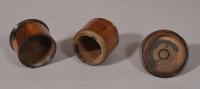 S/4946 Antique Treen 19th Century Yew Wood Spice Tower