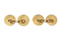 Antique Cufflinks Signed Mellerio Paris in 18 Karat Gold