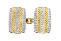 Edwardian Two Colour Cufflinks in Platinum and Gold