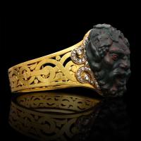 magnificent pierced gold bangle
