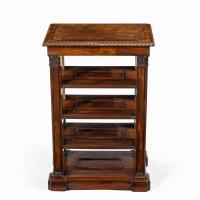 mahogany open bookcase attributed to Gillows