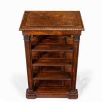 mahogany open bookcase attributed to Gillows