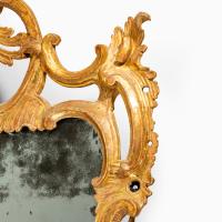 Georgian Chippendale period gilt-wood mirror