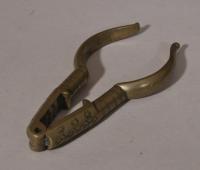 S/4897 Antique 18th Century Brass Pocket Nutcracker
