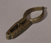S/4897 Antique 18th Century Brass Pocket Nutcracker