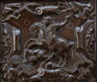 A good 16th century carved oak panel