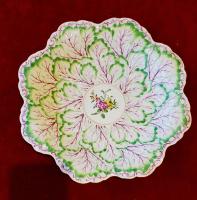 First Period Worcester Porcelain Rare Large Leaf & Flower Dish,  Circa 1762-65.