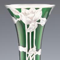 ‘Tall Bulb Vase” Silvered Glass by the Alvin Corporation - circa 1920