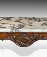 George II style carved mahogany console tables