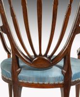 Georgian carved mahogany armchair