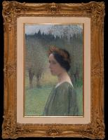 6328Portrait of a Woman, 1895, by Henri Martin (French 1917-1943)