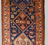  Pair Antique Caucasian Kazakh carpet runners 