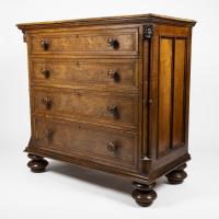 Gothic revival oak chest of drawers