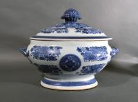 Chinese Export Porcelain Blue Fitzhugh Soup Tureen