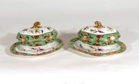 Spode Porcelain Dessert Service, Pattern # 302, Thirty-Two Pieces
