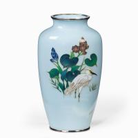 light blue cloisonne enamel vase