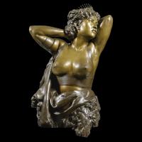 A Multi-Patinated Bronze Figure of an Egyptian Dancer by Cesare Fantachiotti (1844 - 1922). Cast by Fonderia Galli. Italian, Circa 1880. 