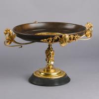 A Fine Neoclassical Revival Gilt and Patinated Bronze Tazza.  French, Circa 1870. 