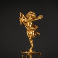 Neo-Etruscan Style Gilt-Bronze Three-Light Candelabra By Henri Picard