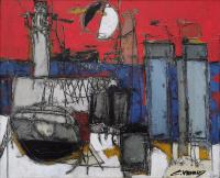 Le Port de Nuit by Claude Venard (1913-1999)