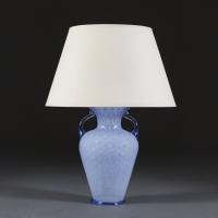 Blue Murano Vase as a Lamp by Seguso