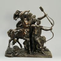 The Education of Achilles, a bronze group after Francois Rude