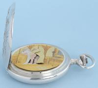 Silver Hunting Cased Erotic Automaton