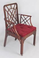 George III period mahogany Cockpen arm-chair