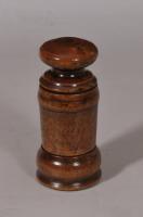 S/5023 Antique Treen Early 19th Century Birch Mortar Grater