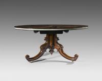 19th century Sinhalese specimen wood centre table