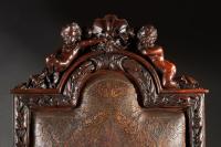 Italian 19th Century Carved Walnut Armchair After Andrea Brustolon