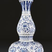19th Century Blue and White Delft Lamp
