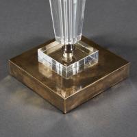 Italian Glass and Brass Column Lamp