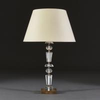 Italian Glass and Brass Column Lamp
