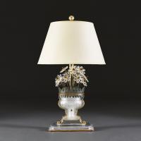 1940s Maison Bagues Cut Glass Lamp