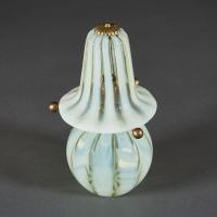 Opaline Glass Ball Lamp with Glass Shade