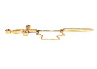 Antique Sword Jabot Pin - Marcus & Co. circa 1890