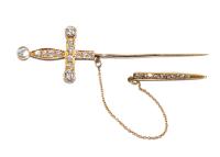 Antique Sword Jabot Pin - Marcus & Co. circa 1890