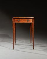 18th Century George III yew wood inlaid oval Pembroke table