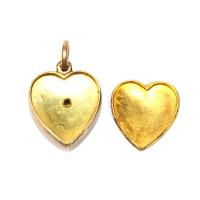 Victorian Forget Me Not Heart Locket circa 1890