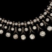 Victorian Old-Cut Diamond Fringe Tiara