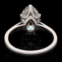 Hancocks 2.25ct Antique Pear Shape Diamond Set As A Platinum Solitaire Ring Contemporary