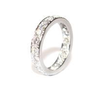 Mid Century Diamond Eternity Ring circa 1950 size M 1/2