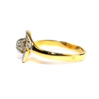 Edwardian Diamond Swirl Ring; French circa 1920