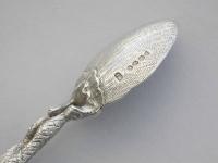 Victorian heavy cast silver Preserve Spoon