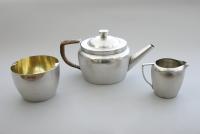 Victorian three piece Batchelor's Nesting SILVER Tea Set
