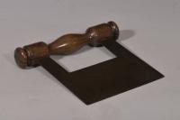 S/5056 Antique Treen 19th Century Sycamore Handled Herb Chopper