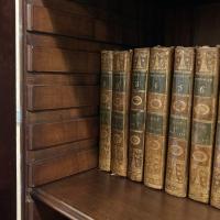 Antique early 19th century mahogany glazed bookcase
