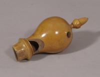 S/5100 Antique Treen 19th Century Sycamore Cuckoo Whistle